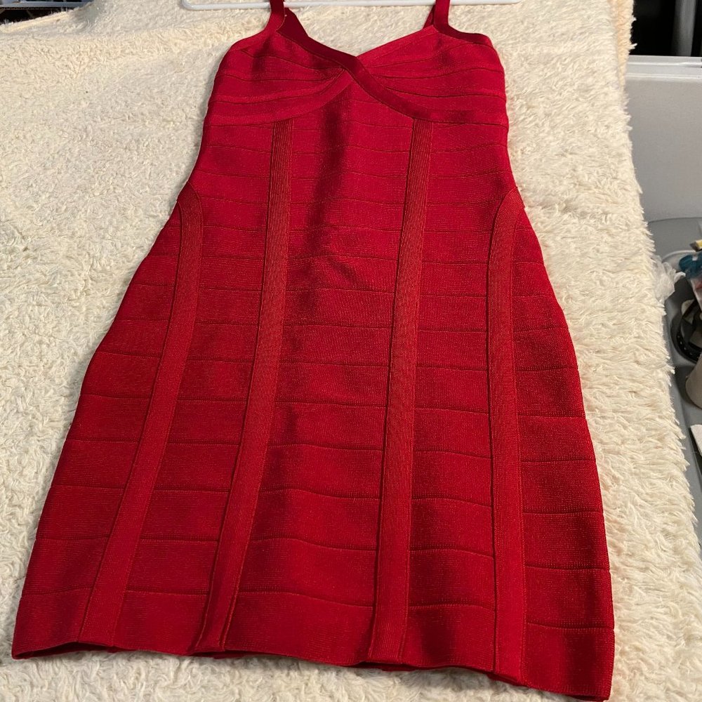 Bebe Red Midi dress